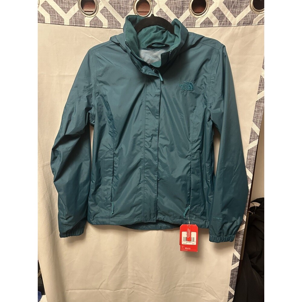 NWT The North Face Resolve 2 Hooded Jacket Woman's Deep Blue Teal Size Small